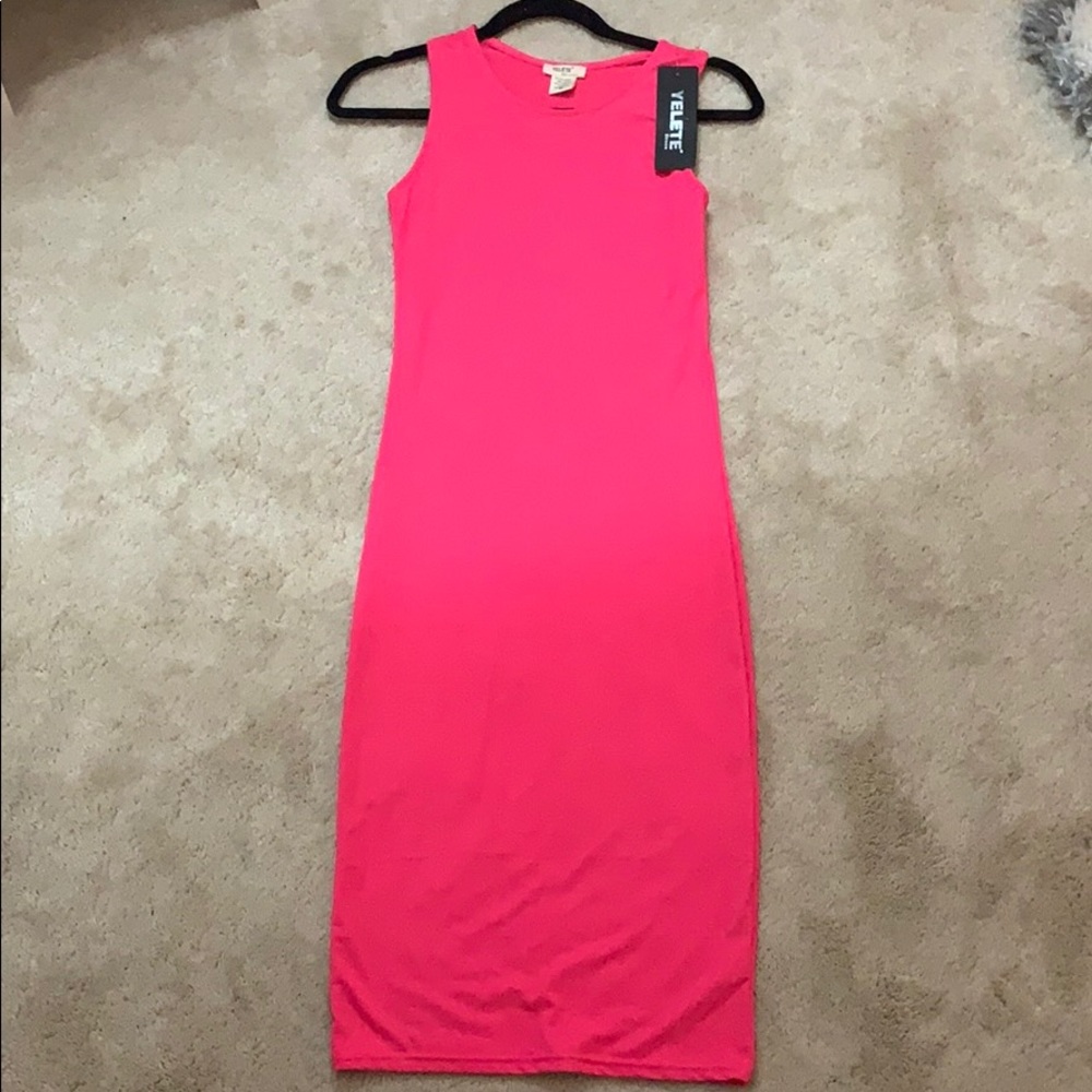 Bright Pink Stretch Dress
